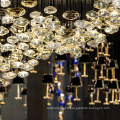 Lampes suspendues de lustre de luxe de hall d&#39;accueil personnalisé créatif